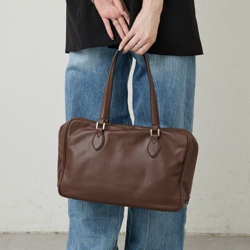 値下げ！☆美品☆russet　ボストンバッグ russet ボストンバッグ レザー横長ボストンバッグ レディース