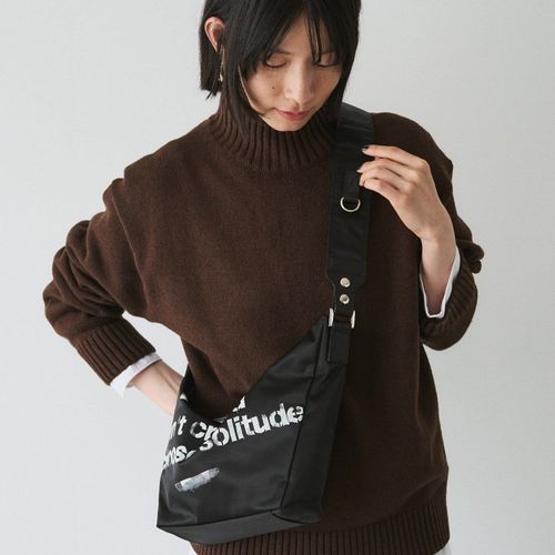 ステンシル風プリント ナイロン2WAYミニショルダーバッグ | russet