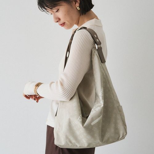 ステンシル風プリント ナイロン2WAYショルダーバッグ | russet