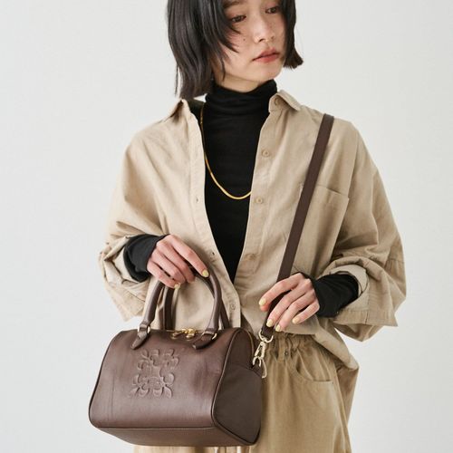 WEB先行発売》composition レザー2WAYミニボストンバッグ | russet