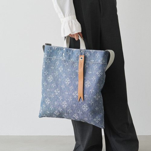 デニムジャガード2WAYビッグトートバッグ | russet(ラシット
