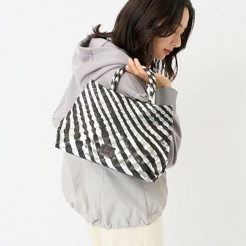 シルバー メッシュデザイン ハンドバッグ 本革メッシュバッグ・M(72_シルバー): ｜ カタログ通販のハルメク