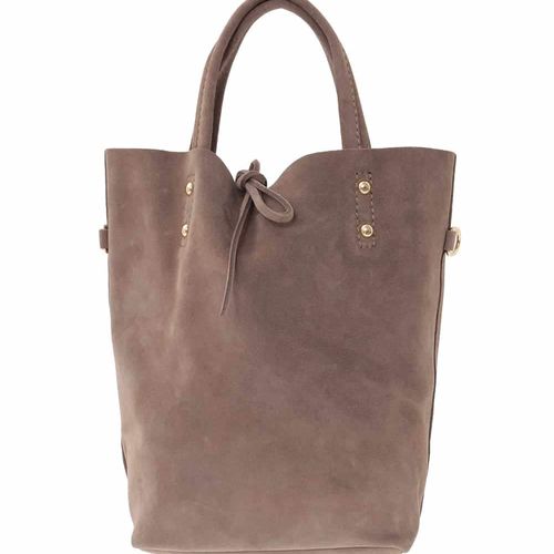 【新品】Ayako エコスエードトートバッグ　グレーブラウン　Мサイズ Round feel Suede Tote | MEST07 | マスミ鞄嚢株式会社 | 商品情報