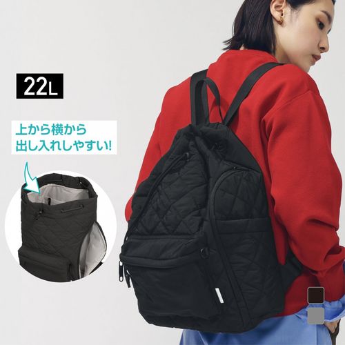 ティゴラ 大きくひらくリュックサック キルティングBK 4231030805