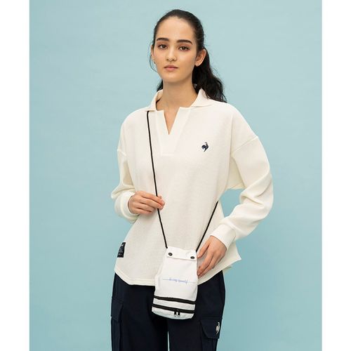 [le coq sportif] ハイダナ コラボ ミニバッグ BLUE / 税込み le coq sportif ミニトートバッグ -デサントストア-DESCENTE STORE-