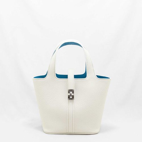 リナリナ RINA [WHITE × CYAN] ｜日本製の本革バッグ・財布｜NAGATANI（ナガタニ