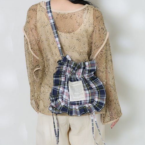 THEATRE PRODUCTS/別注 マドラスチェック フリルショルダーバッグ