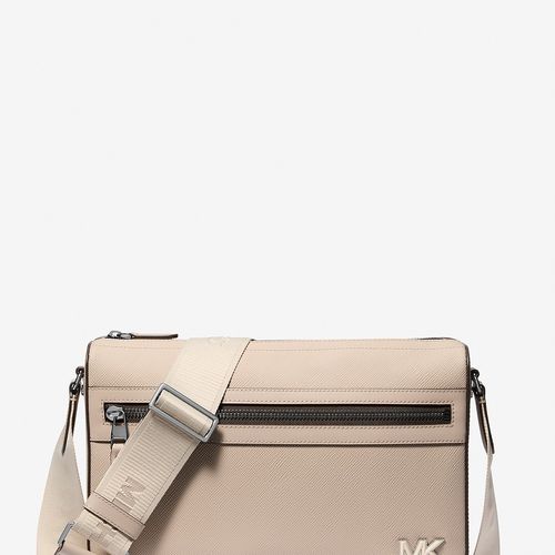 美品　マイケルコース　ショルダーバッグ　サフィアーノ　レザー　ロゴ　斜めがけ MICHAEL KORS☆ロゴストラップ☆レザー・クロスボディ (Michael