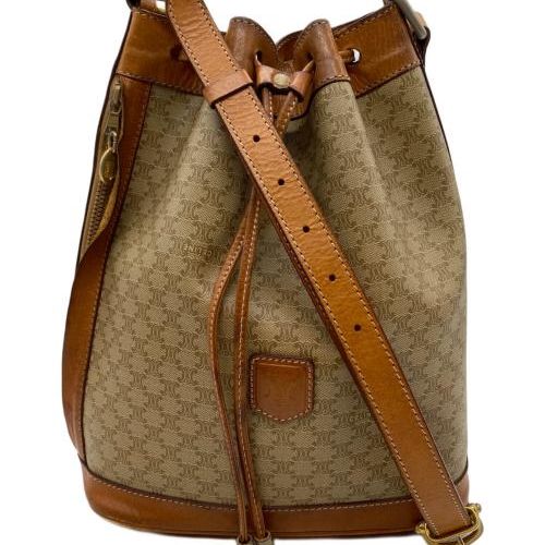 中古・古着通販】CELINE (セリーヌ) 巾着ショルダーバッグ キャメル