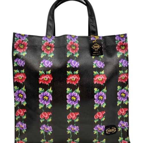 【新品•未使用】FEILER × ANTEPRIMA トートバッグ 新品 未使用】FEILER トートバッグ 花柄 黒 合成皮革 - メルカリ