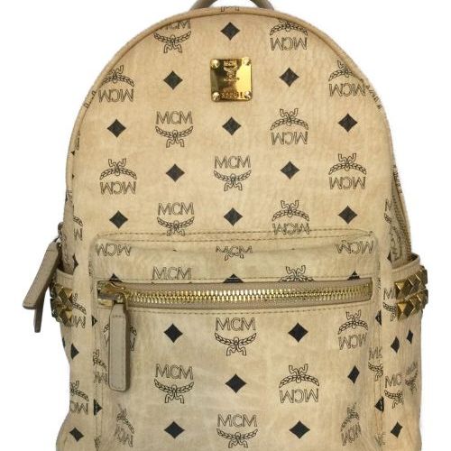 中古・古着通販】MCM (エムシーエム) ヴィセトススタッズレザーリュック ベージュ｜ブランド・古着通販 トレファク公式【TREFAC  FASHION】スマホサイト