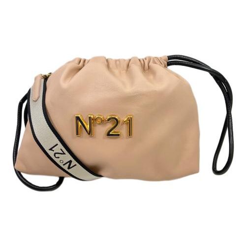 N°21 ブラックショルダーバッグ 新品 未使用タグ付き N°21 ヌメロヴェントゥーノ ブラック ブランドロゴ入り