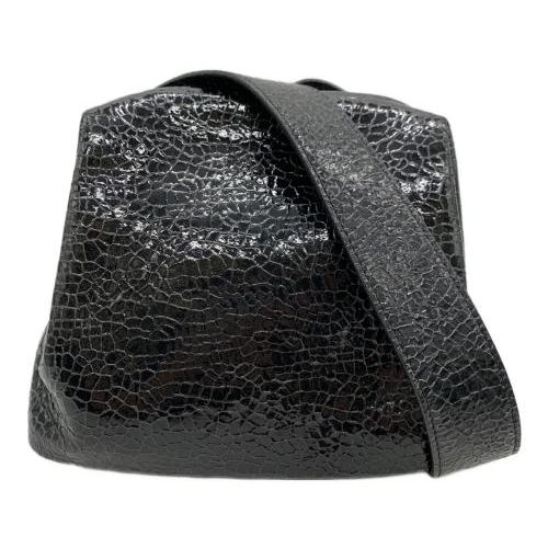 ブラックレザーショルダーバッグ　osoi 中古・古着通販】osoi (オソイ) ショルダーバッグ ブラック｜ブランド