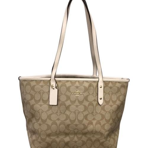中古・古着通販】COACH (コーチ) シグネチャーレザートートバッグ