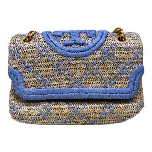 TORY BURCH / トリーバーチ ■ショルダーバッグ ロゴ レザー ブルー ブランド【バッグ/バック/BAG/鞄/カバン】 【中古】 中古・古着通販】TORY BURCH (トリーバーチ) カゴショルダーバッグ