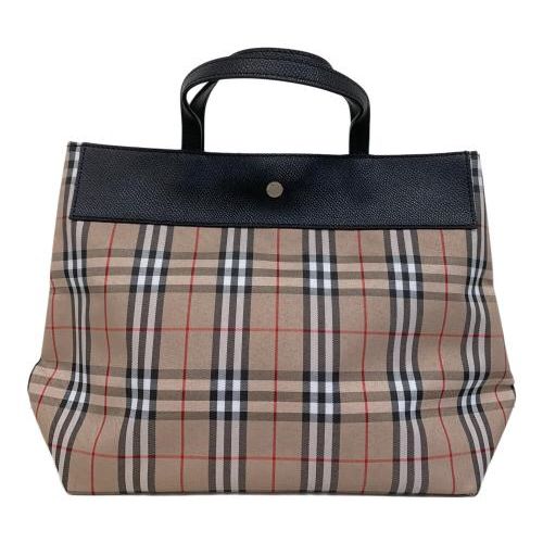 【未使用】BURBERRY バケツ型牛革ハンドバック ノバチェック 未使用】BURBERRY バケツ型牛革ハンドバック ノバチェック 中古・古着