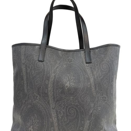 中古・古着通販】ETRO (エトロ) ペイズリー柄トートバッグ ブラック