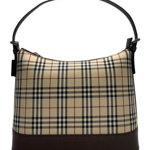 バーバリー ノバチェック ワンショルダーバッグ ネイビー レザー レディース BURBERRY 【中古】 中古・古着通販】BURBERRY (バーバリー) BURBERRY ノバチェック ワン