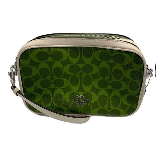 希少✨COACH てんとう虫　ショルダーバッグ シグネチャー グリーン　緑 希少】COACH ショルダーバッグ シグネチャー てんとう虫 グリーン