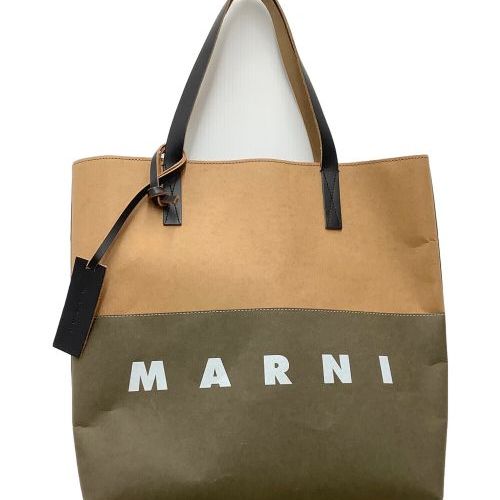 【中古】【値下げ】MARNI セルローストートバッグ　ブラウン 中古】【値下げ】MARNI セルローストートバッグ ブラウン