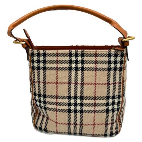 正規店買付【Burberry】レザー ベージュ ハンドバッグ 中古・古着通販】BURBERRY (バーバリー) ハンドバッグ ベージュ