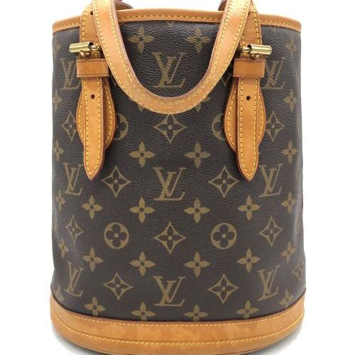 Louis Vuitton バケットバッグ ダークブラウン 中古・古着通販】LOUIS VUITTON (ルイ ヴィトン) モノグラム