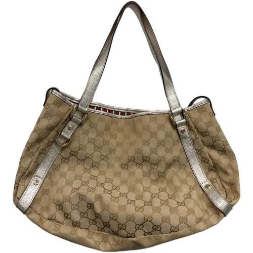 Gucci GGパターン ハンドバッグ ベージュ　ブラウン Gucci GGパターン ハンドバッグ ベージュ/ブラウン 【公式通販】