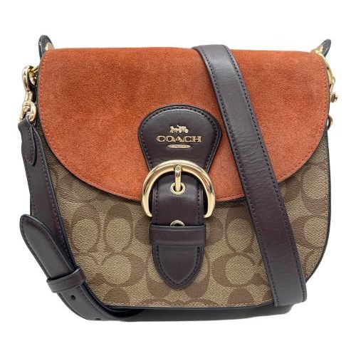中古・古着通販】COACH (コーチ) ショルダーバッグ ブラウン×ベージュ