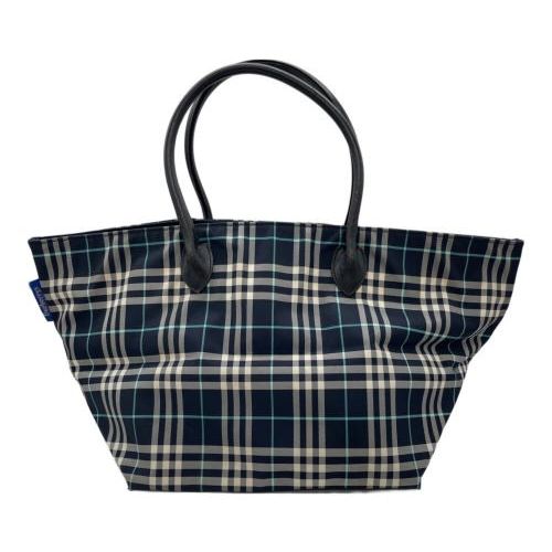 バーバリーブルーレーベル⭐︎ハンドバッグ レザー×ナイロン BURBERRY BLUE LABEL/バーバリーブルーレーベル】 ハンドバッグ