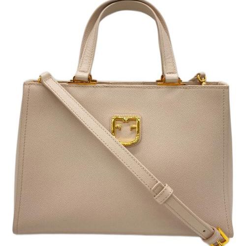 中古・古着通販】FURLA (フルラ) ハンドバッグ ベージュ｜ブランド