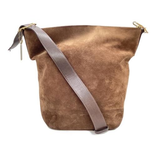 新品未使用　COACH ブラウン レザー ショルダーバッグ 中古・古着通販】COACH (コーチ) バケツ型ショルダーバッグ