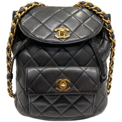 中古・古着通販】CHANEL (シャネル) マトラッセリュック ブラック