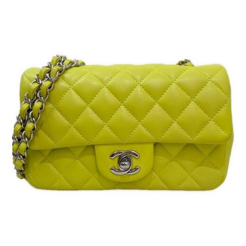 VINTAGE●CHANEL●シャネル イエロー チェーン ショルダーバッグ 中古・古着通販】CHANEL (シャネル) マトラッセチェーン