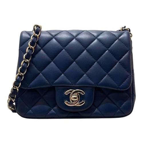 【ちょこ】シャネル　マトラッセ　ネイビー シャネル マトラッセ25 Wフラップ Wチェーンショルダーバッグ