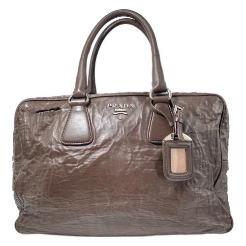 PRADA プラダ　シワ加工　ブラウン　ジャケット　44 PRADA プラダ シワ加工 ブラウン ジャケット 44