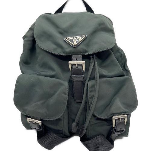 PRADA ナイロンリュック　USED 中古・古着通販】PRADA (プラダ) ナイロンリュック グリーン