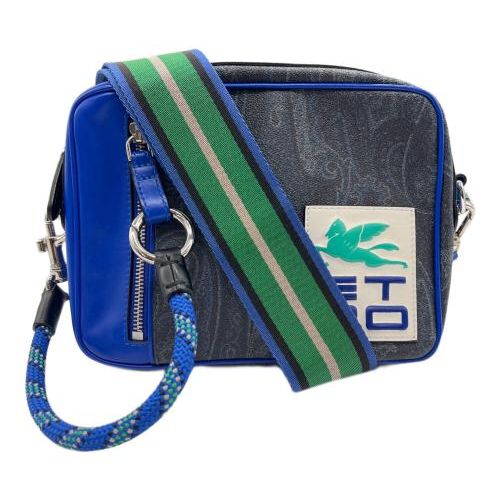 【新品未使用品】ETRO ストライプ ショルダーバッグ 中古・古着通販】ETRO (エトロ) ショルダーバッグ ブルー｜ブランド