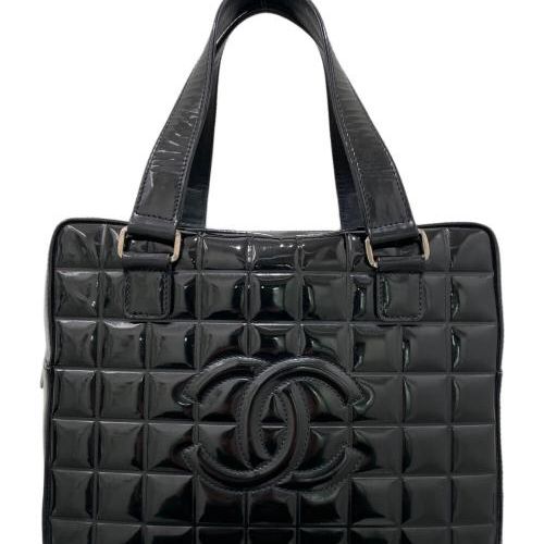 【美品】シャネル　チョコバー　レザー　ハンドバッグ　黒　ブラック　257 中古・古着通販】CHANEL (シャネル) チョコバー ハンドバッグ ブラック