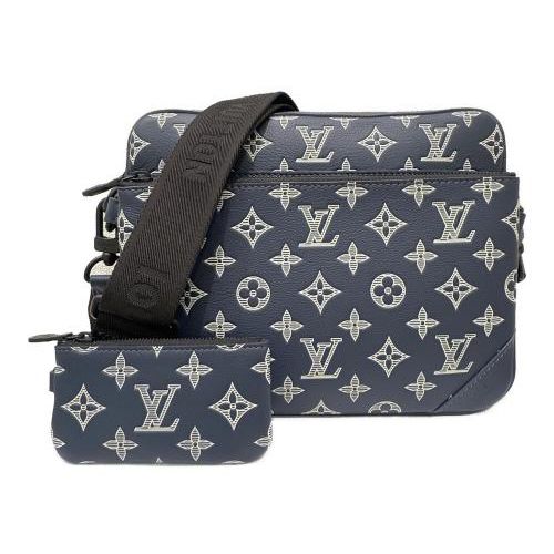 メンズ*LV*トリオメッセンジャーバッグ マリンブルー M24753 トリオ・メッセンジャー モノグラム・シャドウ｜ルイ・ヴィトン