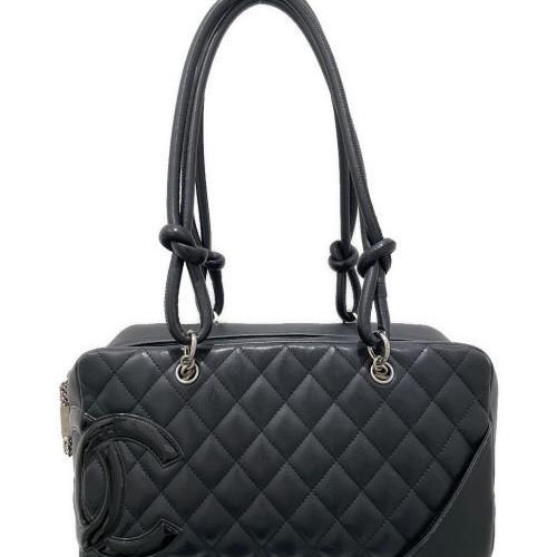 CHANEL キルティング ハンドバッグ ブラック　カンボンライン 中古・古着通販】CHANEL (シャネル) カンボンライン ボウリング
