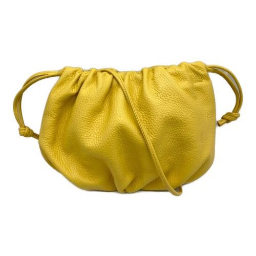 中古・古着通販】AYAKO (アヤコ) レザー巾着ショルダーバッグ イエロー 