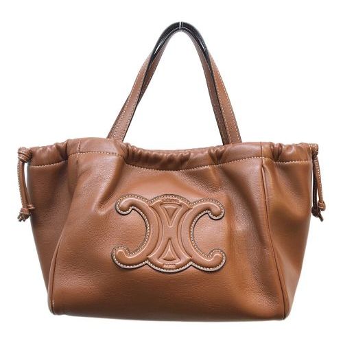 CELINE キュイル トリオンフ スモールカバ ドローストリング　美品 CELINE】スモール カバ ドローストリング キュイル トリオンフ