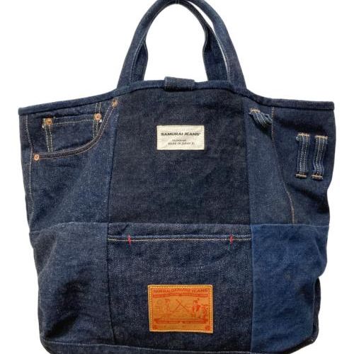 サムライジーンズ　限定　デニムトートバッグ　美品 サムライジーンズリメイクデニムトートバッグ