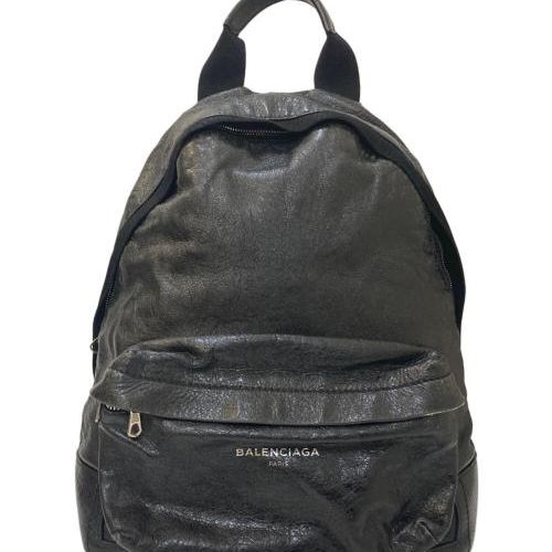 【未使用】BALENCIAGA ブラック バックパック 中古・古着通販】BALENCIAGA (バレンシアガ) エクスクルーシブ レザー