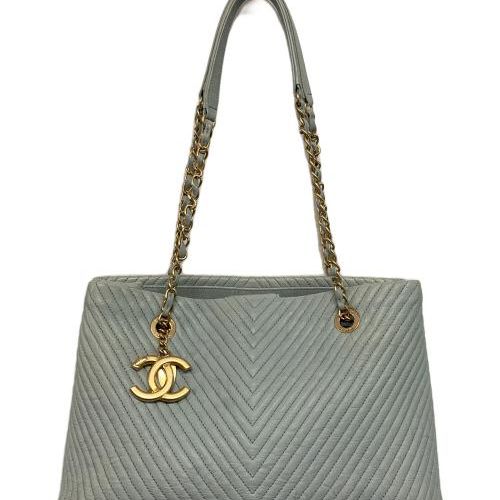 中古・古着通販】CHANEL (シャネル) Vステッチ チェーントートバッグ
