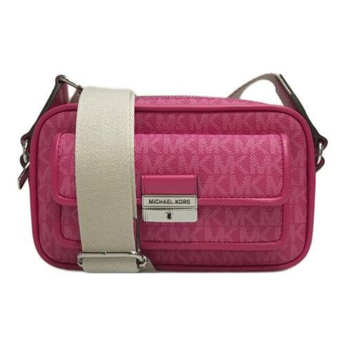 値下げ不可　MICHAEL KORS バッグ　ピンク ブルー　メッセンジャー マイケルコース シャンタル メッセンジャー スモール ピンク