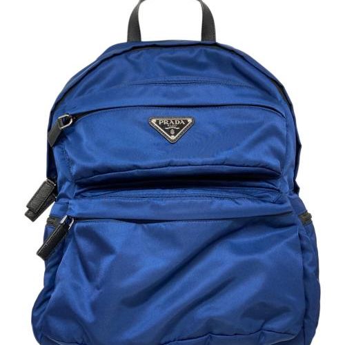 タイムセール！PRADA リュック　ブルー 中古・古着通販】PRADA (プラダ) リュック ブルー｜ブランド