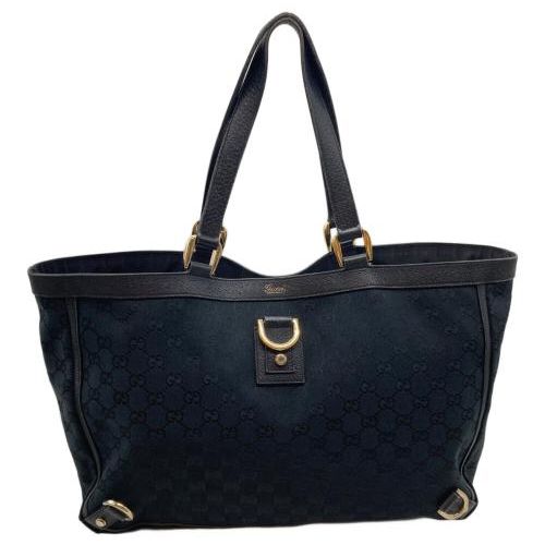 中古・古着通販】GUCCI (グッチ) GGキャンバストートバッグ ブラック