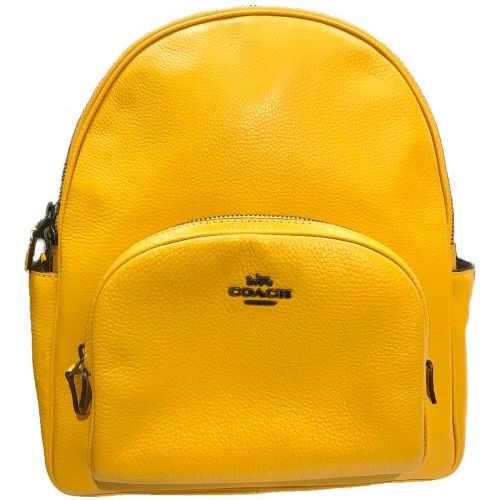 チ*ル様 COACH イエロー レザー リュック　恐竜 チ*ル様 COACH イエロー レザー リュック 恐竜