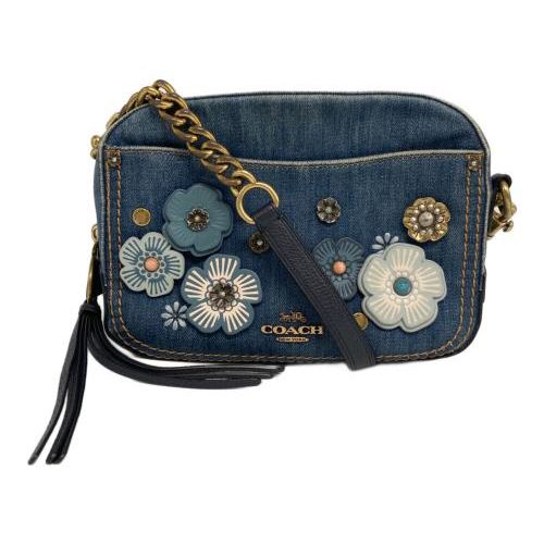 中古・古着通販】COACH (コーチ) デニム レザー フラワーショルダー